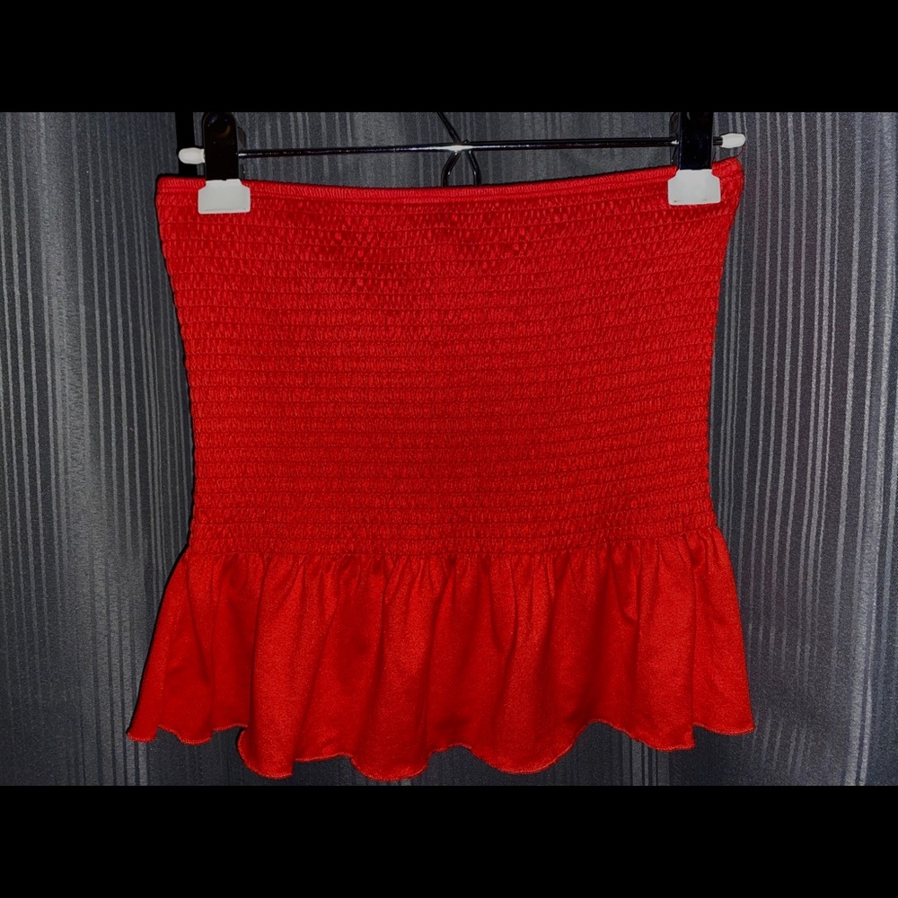 Red Tube Top with Flowy End, Rue21